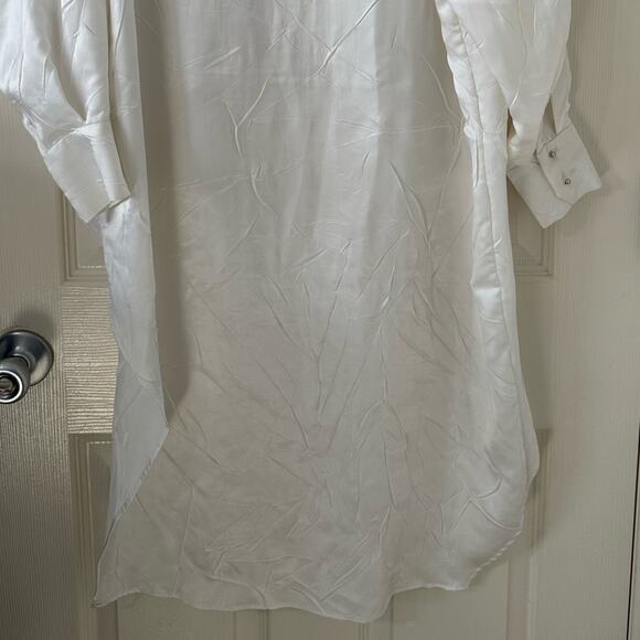 Esteban Cortazar Crinkled Satin Tunic Ivory size FR 34 - Picture 11 of 13